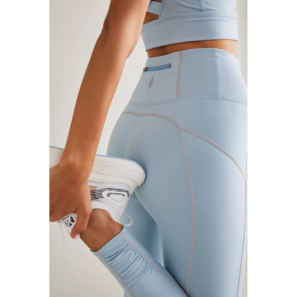 FP Movement Women's High Rise You're A Peach 7/8 Legging Light Blue Gray Size XS